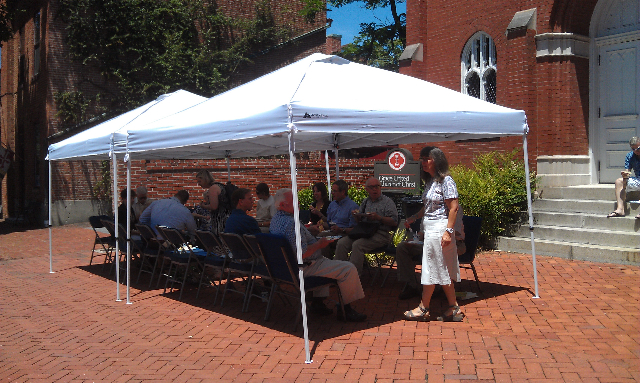 lunch under the canopy